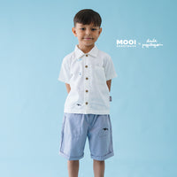 Mooi X Dinda Puspitasari Kemeja Anak Laki-laki Nevan Pocket Shirt