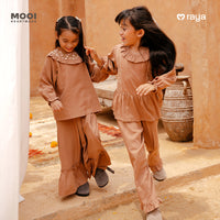Mooi Setelan Anak Perempuan Raya Collection Asra Tunic Ruffle Set
