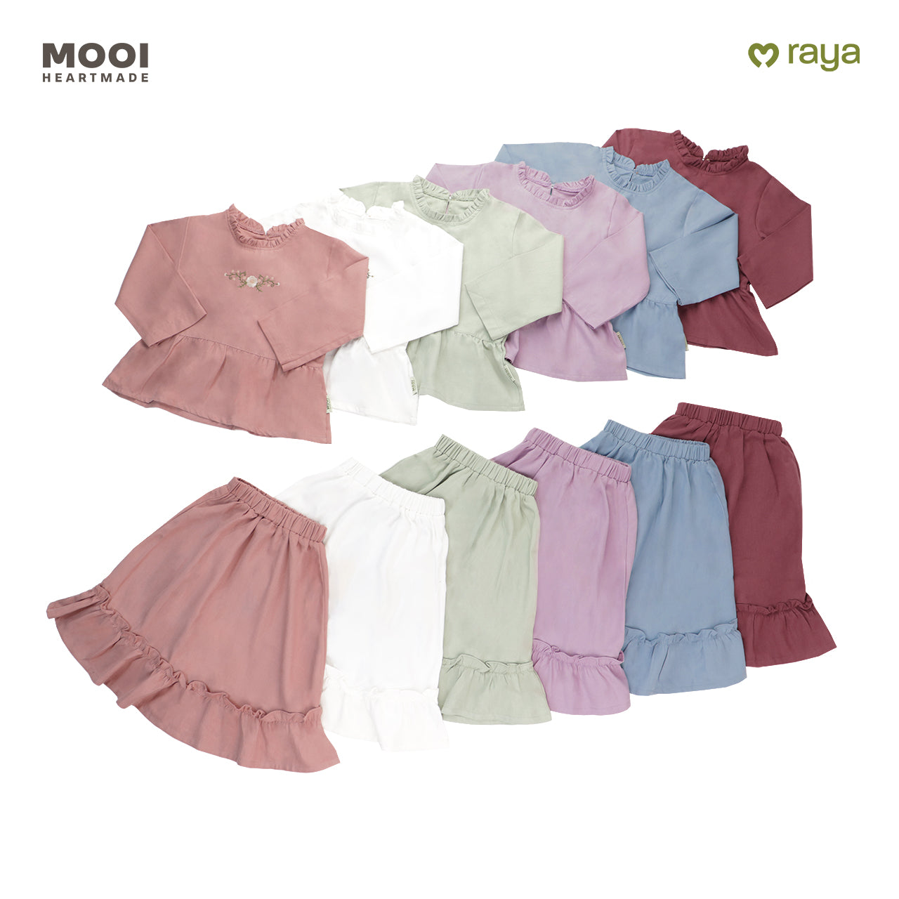 Mooi Setelan Anak Perempuan Raya Collection Ghina Tunik Set