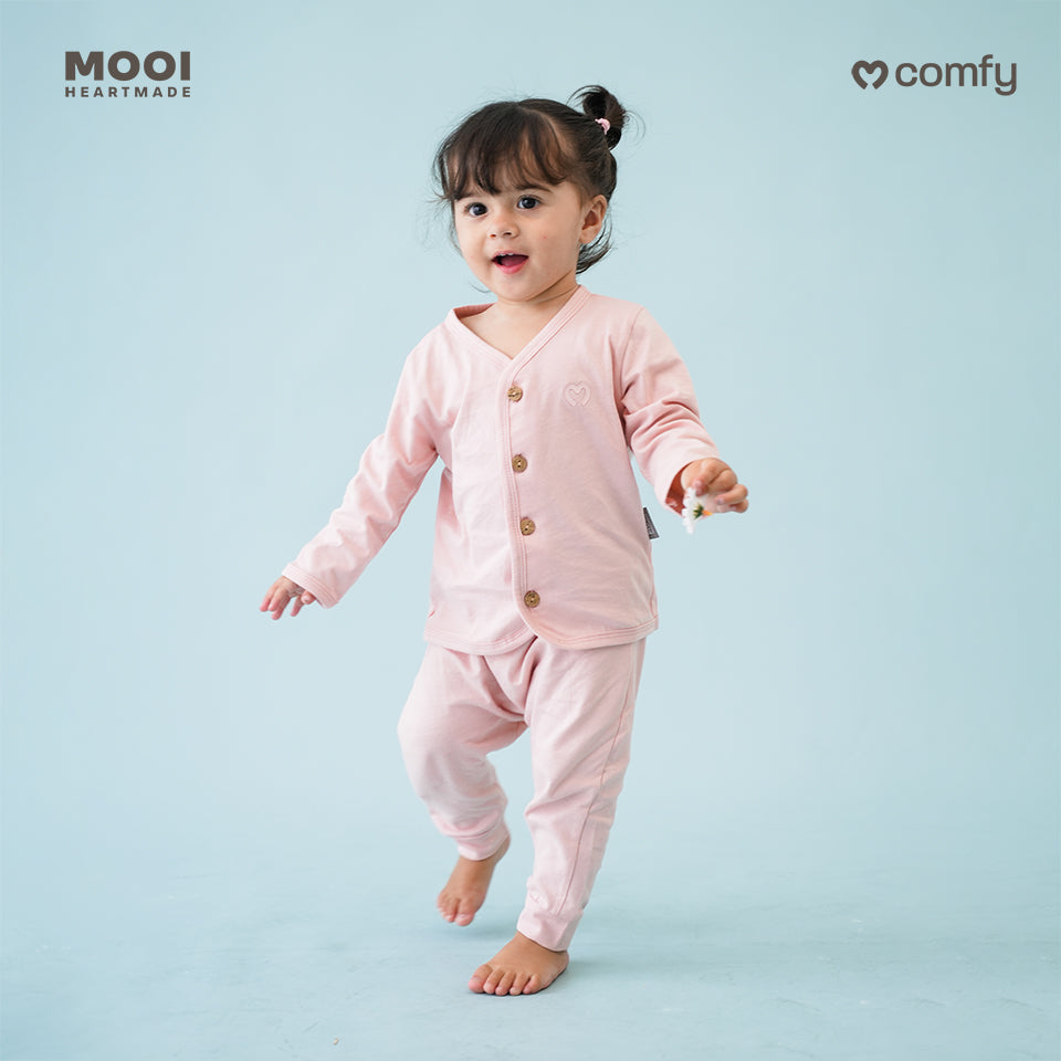 Mooi Setelan Panjang Bayi Comfy Baby Long Button Set