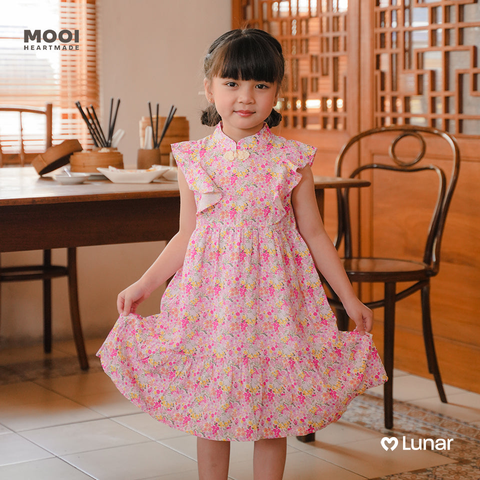 Mooi Dress Anak Perempuan Lunar Collection Daisy Cheongsam Dress