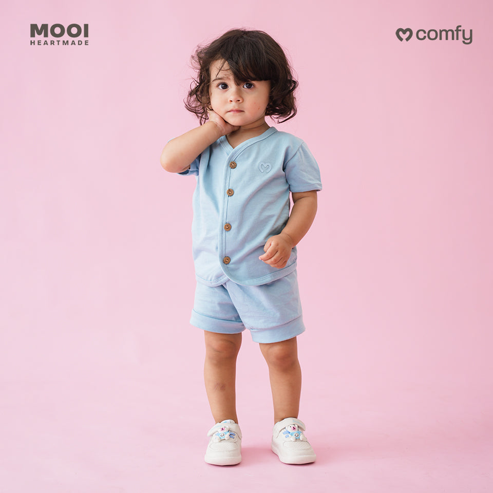 Mooi Setelan Pendek Bayi Comfy Baby Short Button Set