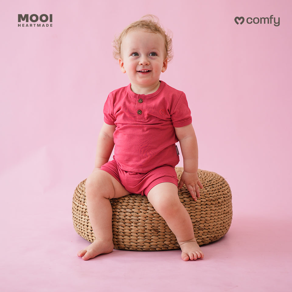 Mooi Setelan Bayi Comfy Baby Short Basic Set