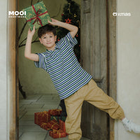 Mooi Kemeja Anak Laki - Laki Christmas Collection Gio Polo Shirt