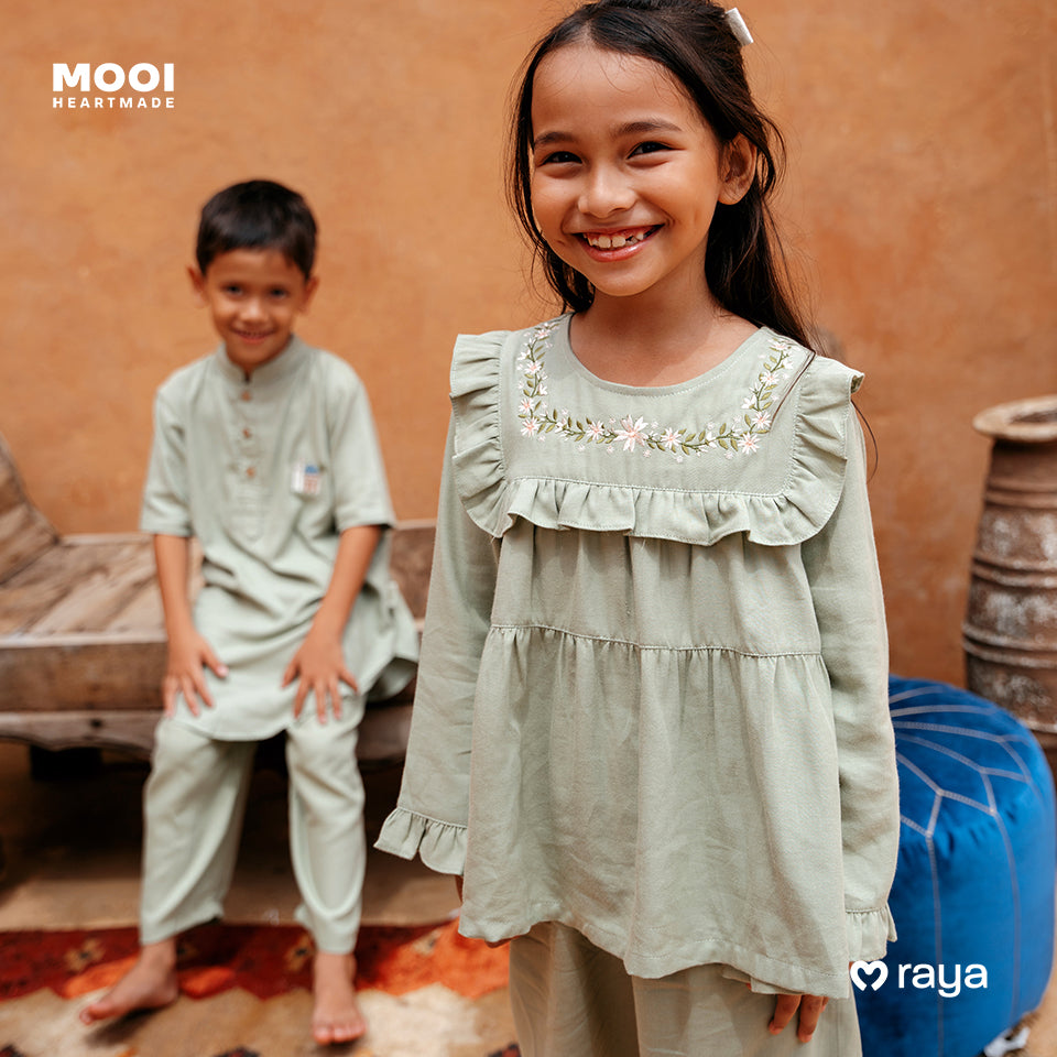 Mooi Setelan Anak Perempuan Raya Collection Sabiyah Tunic Set