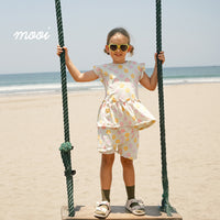 Mooi Atasan Anak Perempuan Minji Ruffle Top