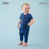 Mooi Setelan Piyama Bayi Comfy Baby Button Pajamas Set