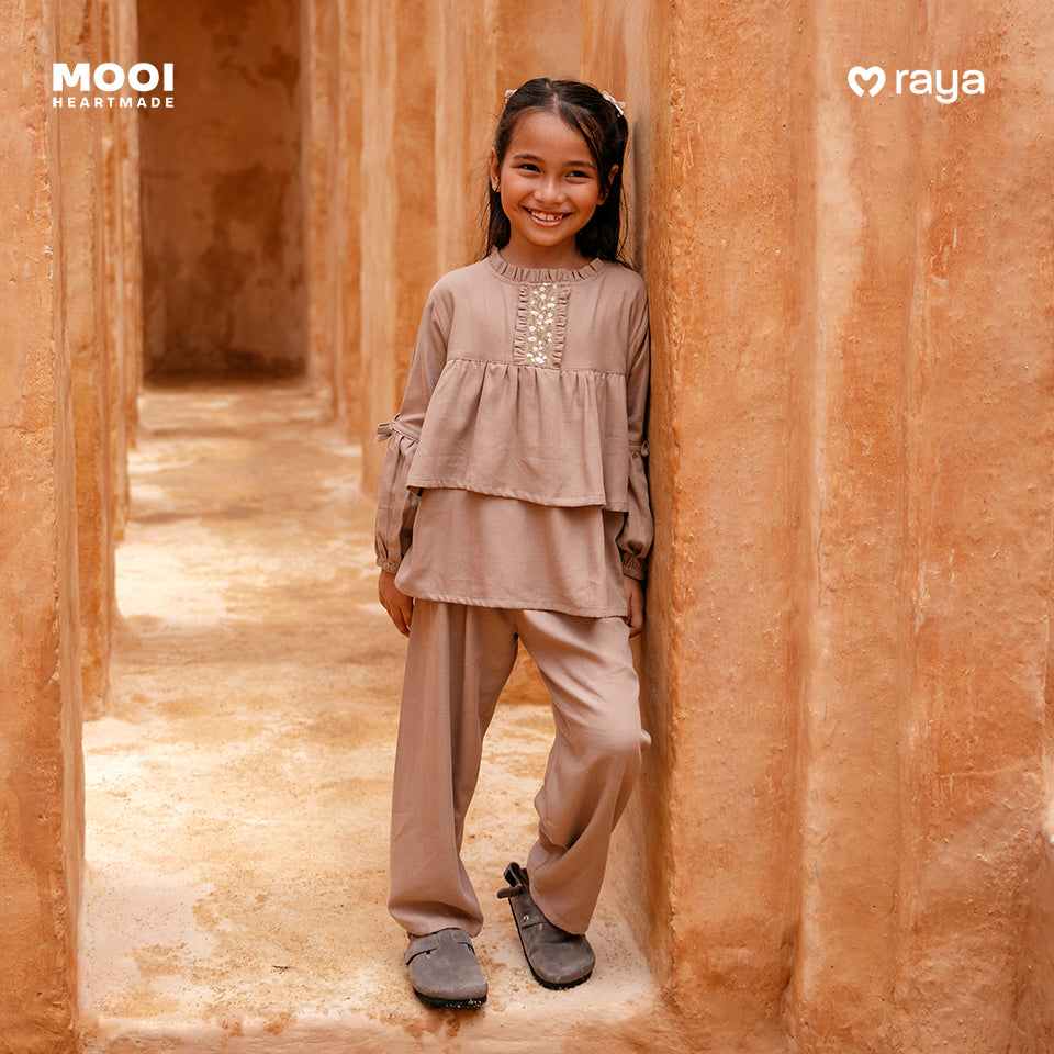 Mooi Setelan Anak Perempuan Raya Collection Mariyah Tunic Set