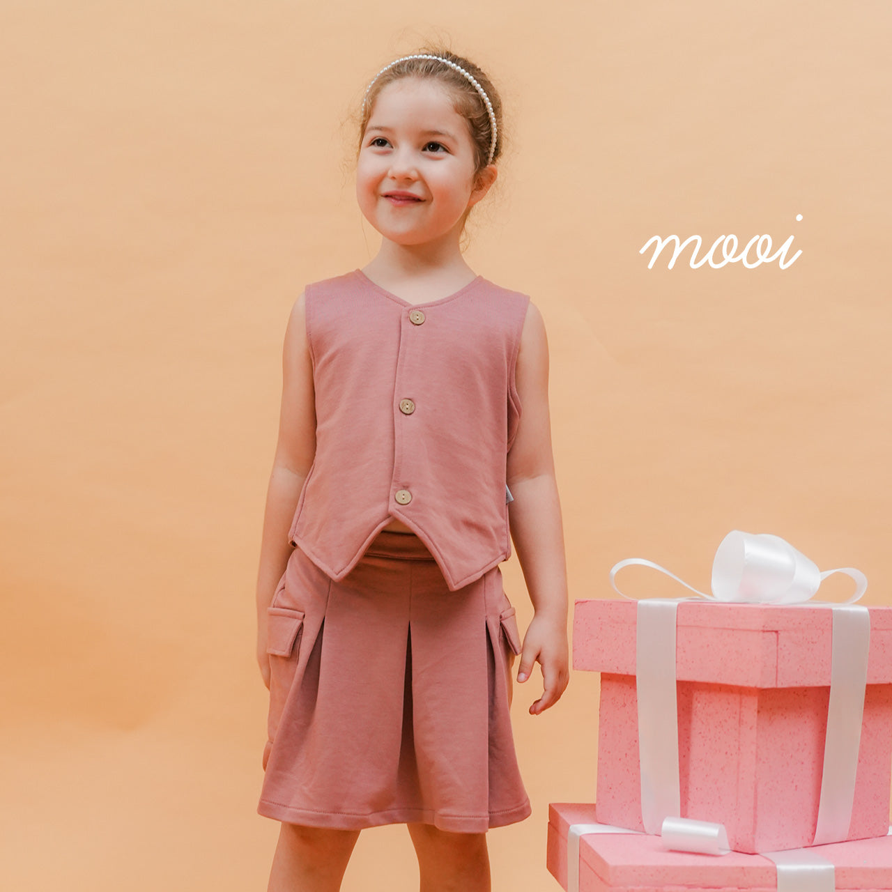 Mooi Atasan Anak Perempuan Evelyn Vest Top