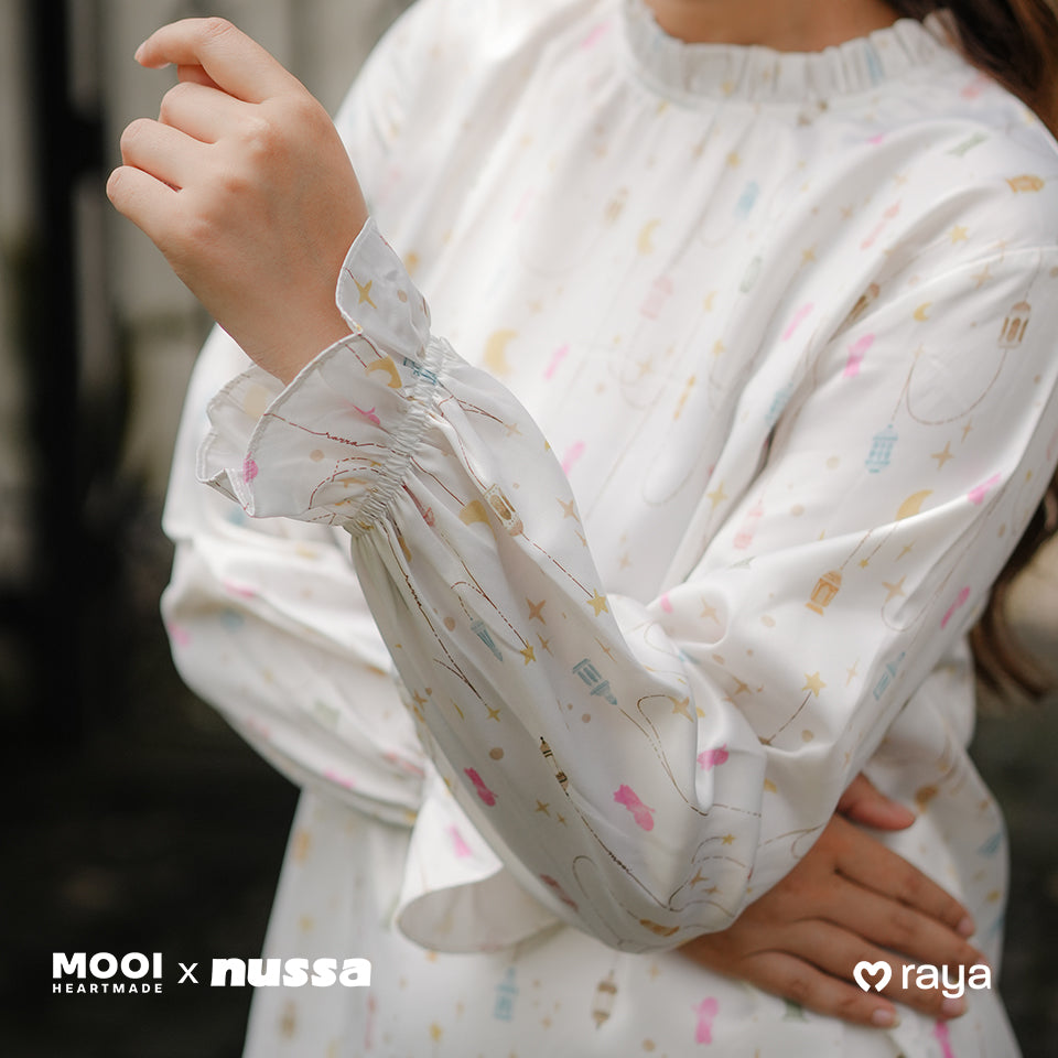 Mooi x Nussa Rarra Tunic Print Adult Tunik Wanita Atasan Wanita Raya Collection
