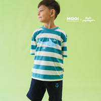 Mooi X Dinda Puspitasari Kaos Anak Unisex Zein Striped Tee