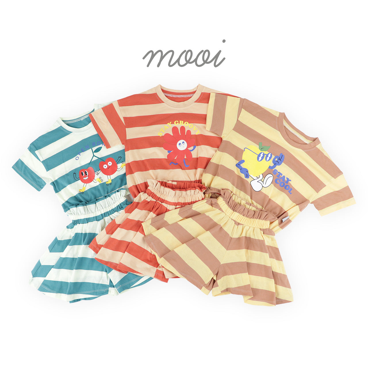 Mooi Setelan Anak Perempuan Nicole Striped Set