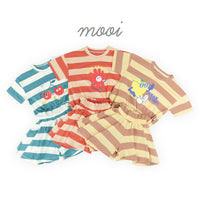 Mooi Setelan Anak Perempuan Nicole Striped Set