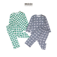 Mooi Setelan Piyama Anak Mikio Pajamas Set Print