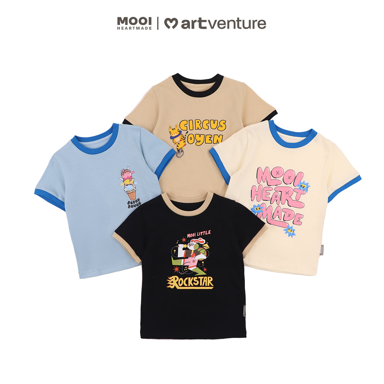Mooi Artventure x Illustrator Vintage Tshirt Tee Kaos Anak