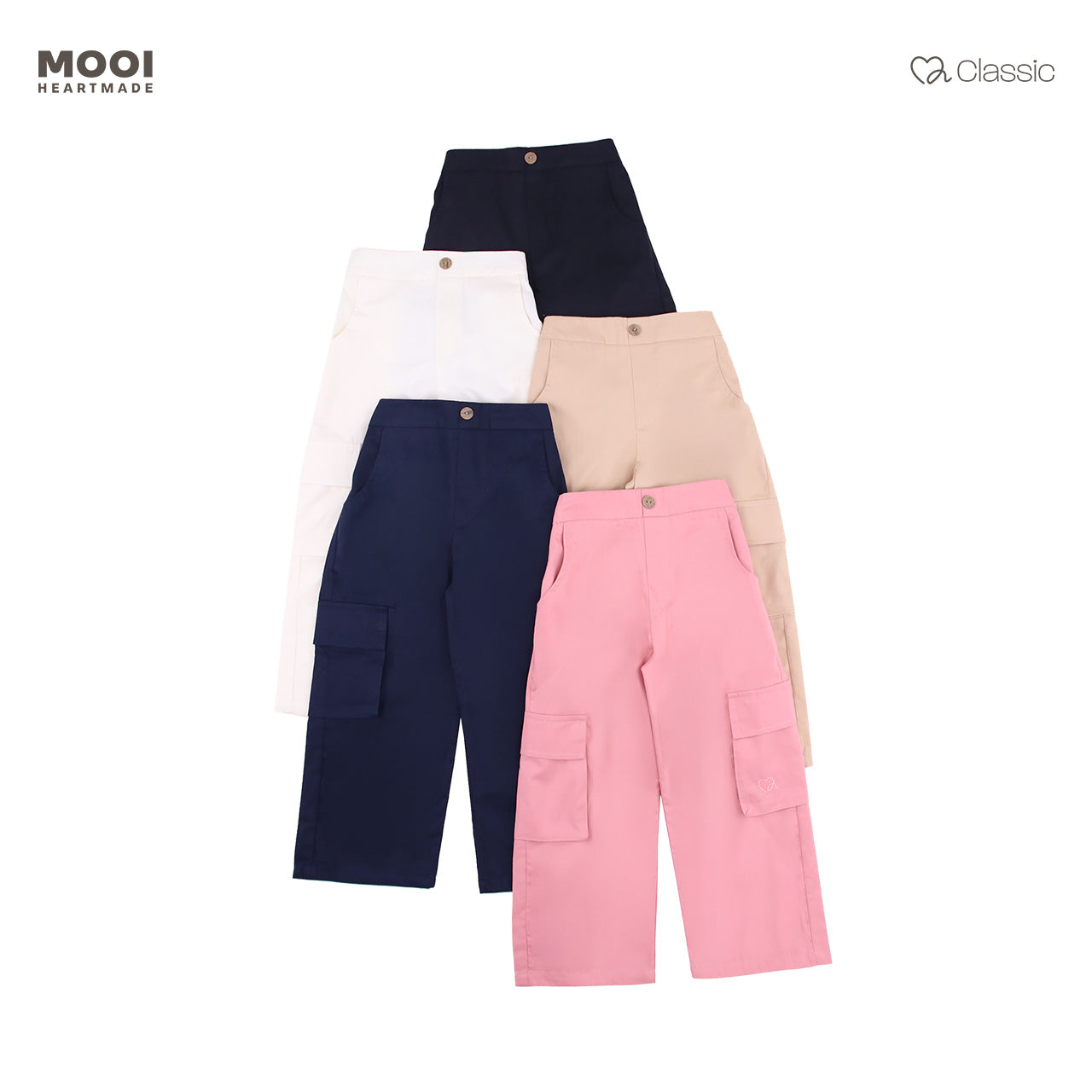 Mooi Celana Panjang Cargo Anak Perempuan Classic Girl Cargo Pants