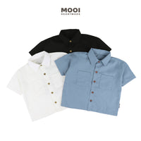 Mooi Kemeja Anak Laki-laki Akio Boxy Shirt Pocket
