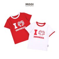 Mooi Merdeka Kaos Kemerdekaan 17 Agustus T-shirt Anak Merdeka Vintage Tee I Love Indonesia