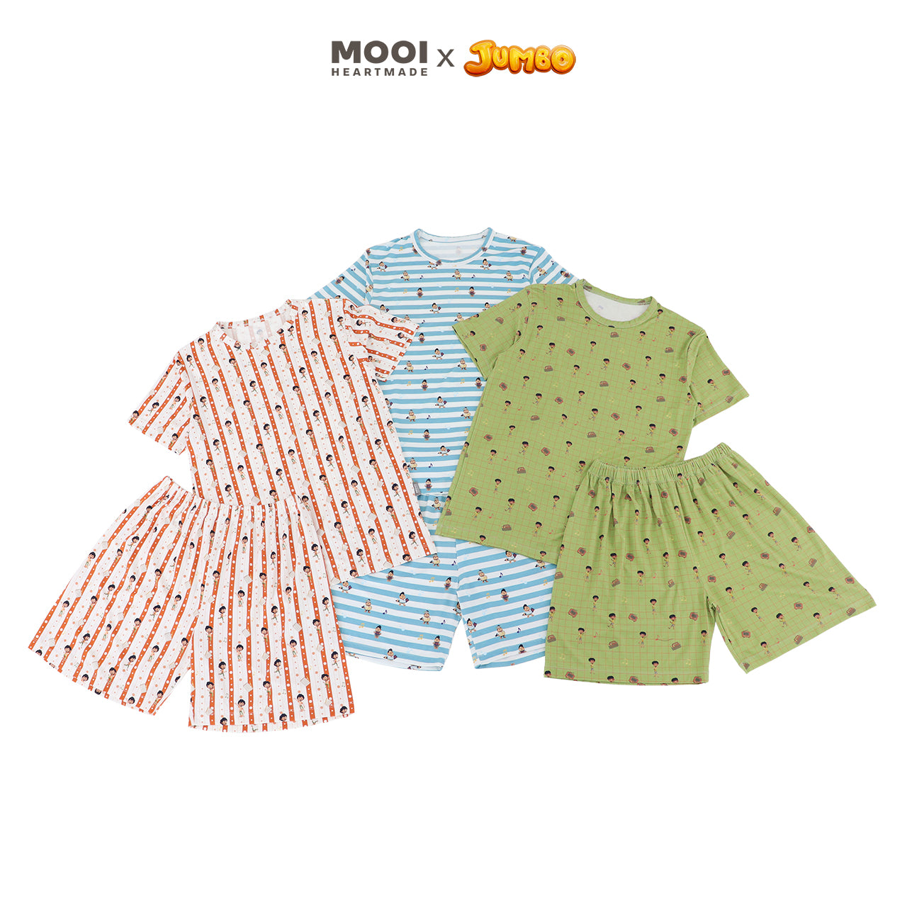 Mooi x Jumbo Piyama Dewasa Setelan Tencel Short Pajamas Adult