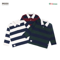 Mooi Kemeja Anak Laki-laki Christmas Collection Jerome Striped Polo Shirt