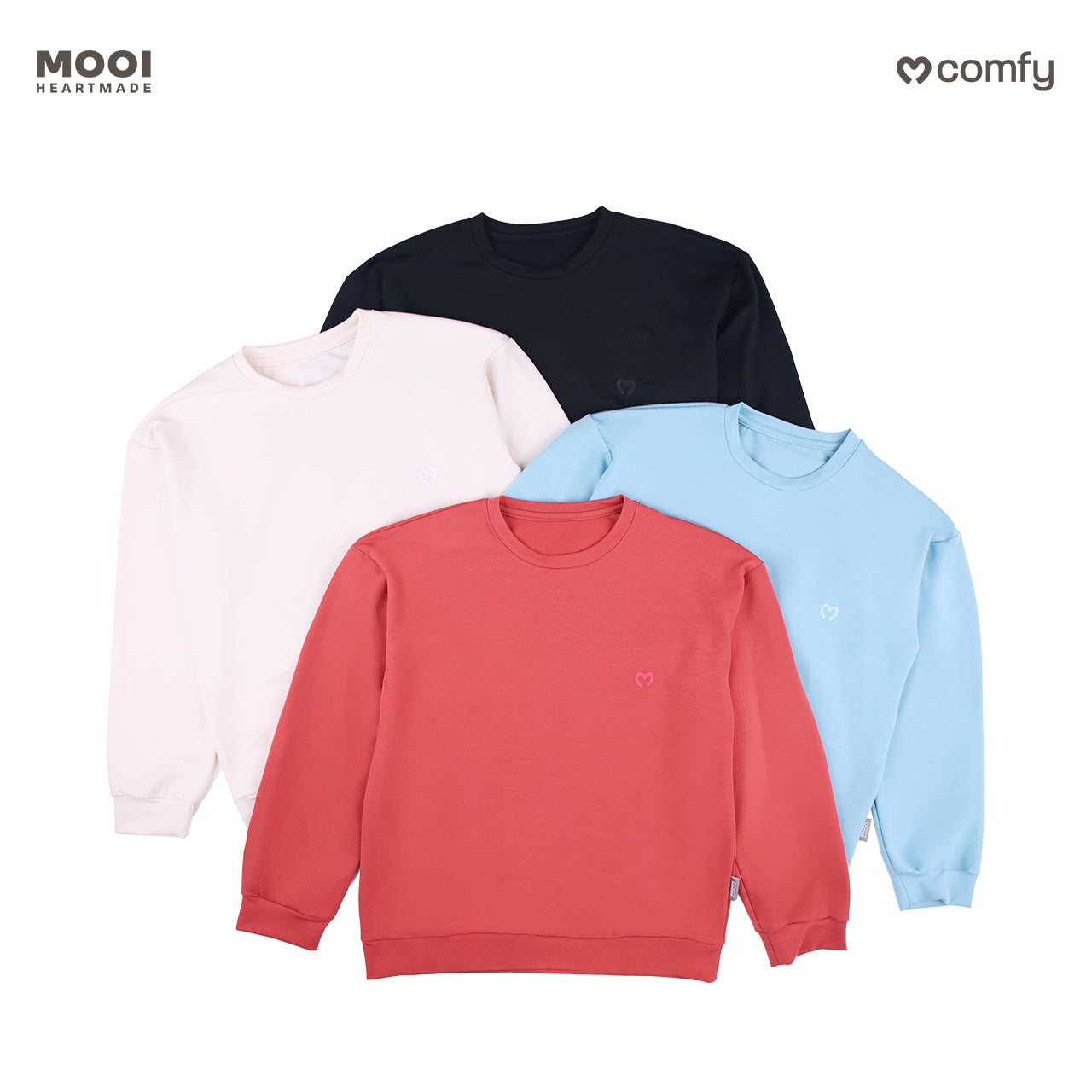 Mooi Comfy Teens Sweater Basic Atasan Lengan Panjang Teens