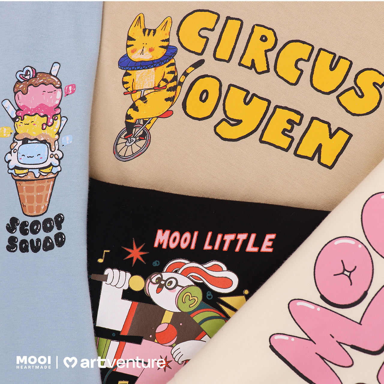 Mooi Artventure x Illustrator Vintage Tshirt Tee Kaos Anak