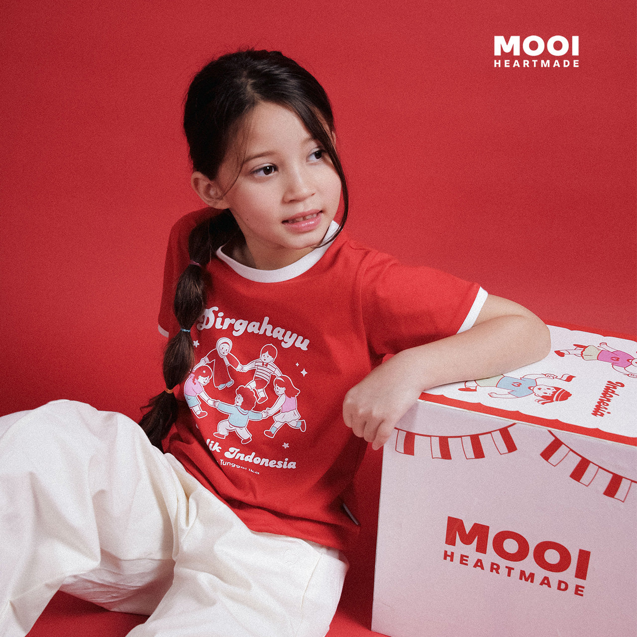 Mooi Merdeka Kaos Kemerdekaan 17 Agustus T-shirt Anak Merdeka Vintage Tee Dirgahayu Indonesia