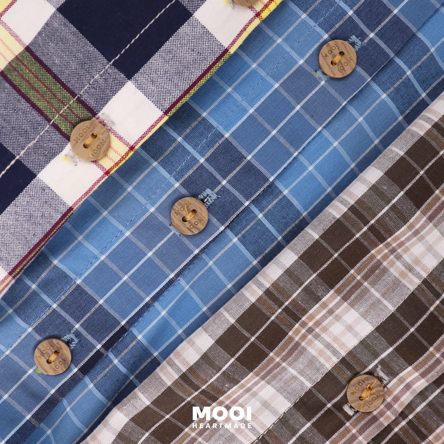 Mooi Kemeja Anak Laki-laki Kemeja Katun Motif Ethan Shirt
