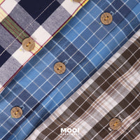 Mooi Kemeja Anak Laki-laki Kemeja Katun Motif Ethan Shirt
