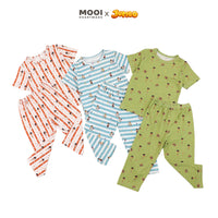 Mooi x Jumbo Setelan Anak Unisex Tencel Short Pajamas Kids