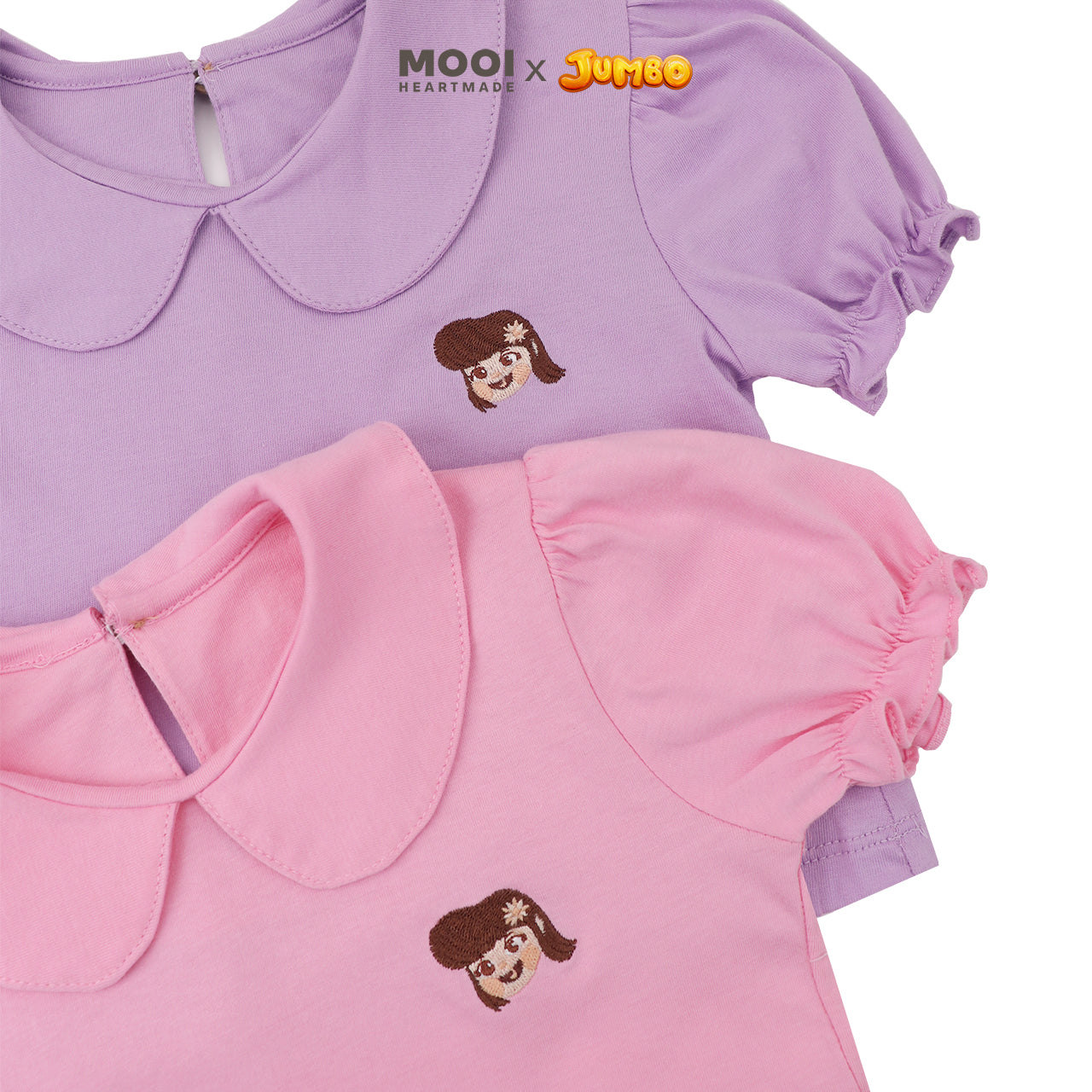 Mooi x Jumbo Setelan Anak Perempuan Meri Collar Set
