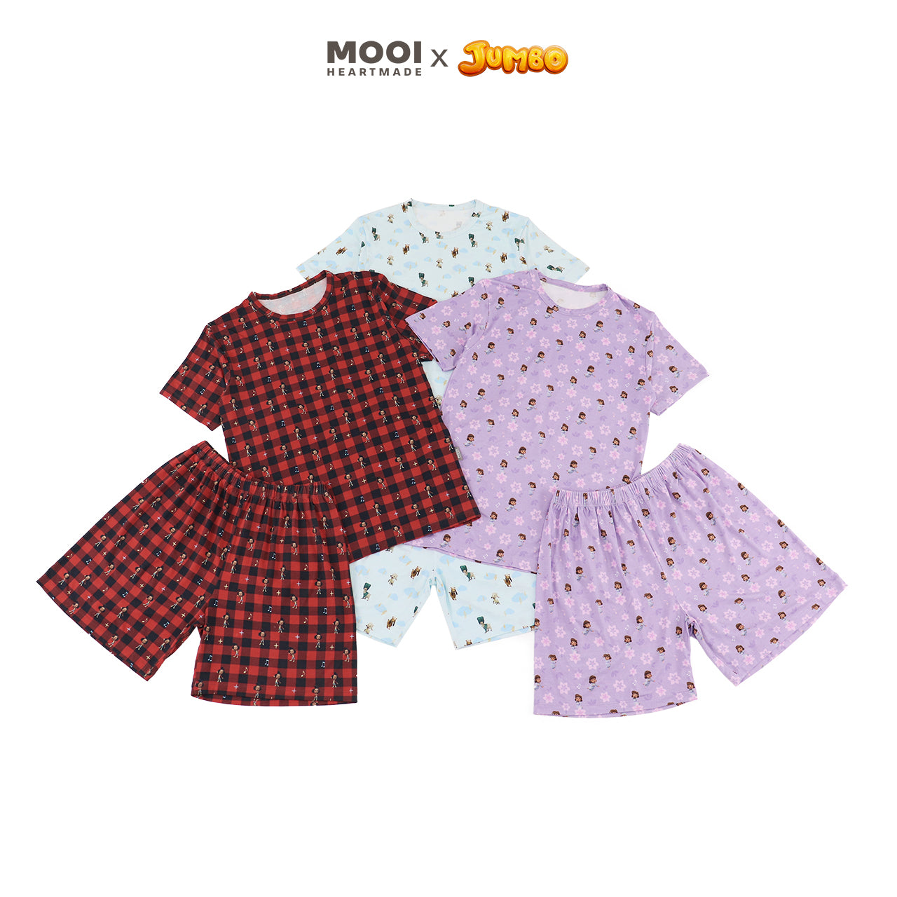 Mooi x Jumbo Piyama Dewasa Setelan Tencel Short Pajamas Adult