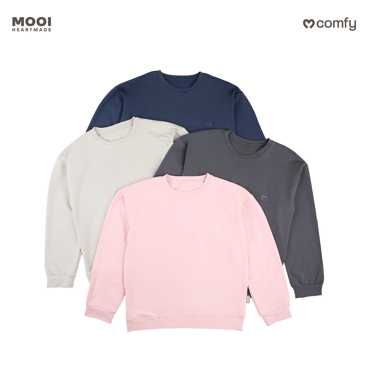 Mooi Comfy Teens Sweater Basic Atasan Lengan Panjang Teens