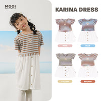 Mooi Dress Anak Perempuan Karina Rib Striped Dress