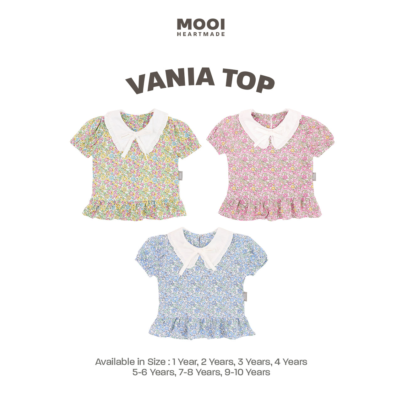 Mooi Atasan Anak Perempuan Vania Top