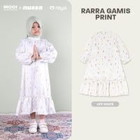 Mooi x Nussa Rarra Gamis Print Dress Anak Gamis Anak Perempuan Raya Collection
