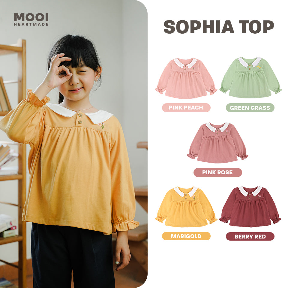 Mooi Atasan Anak Perempuan Sophia Top