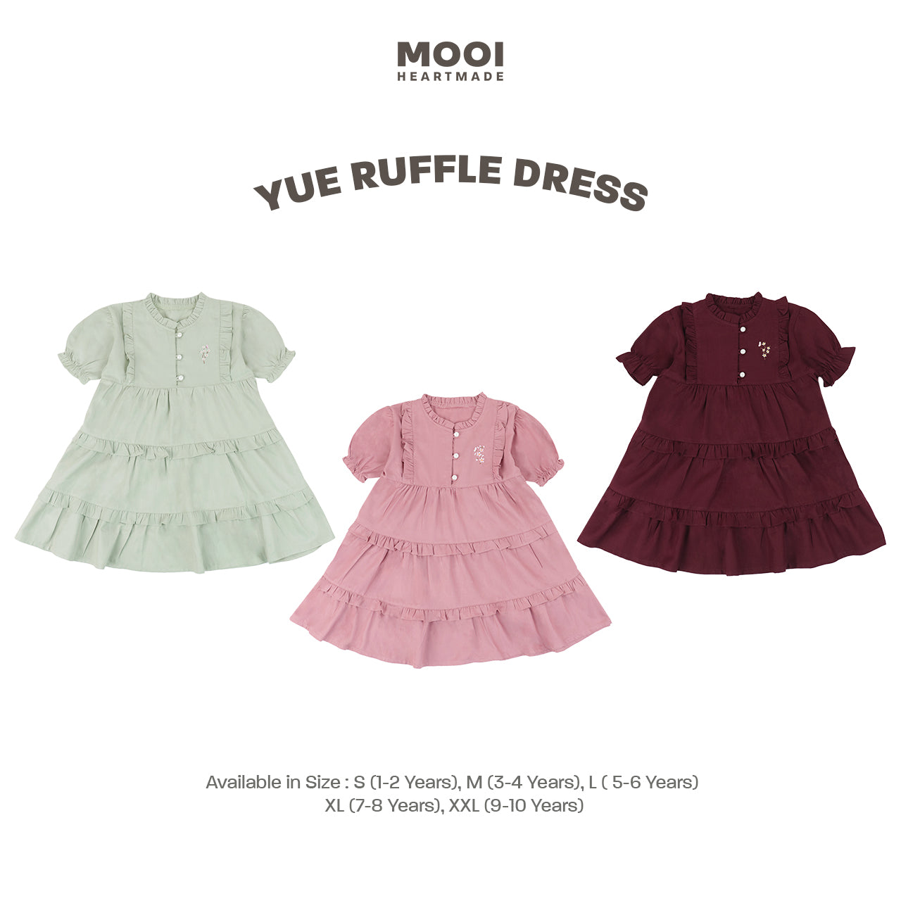 Mooi Dress Anak Perempuan Yue Ruffle Dress