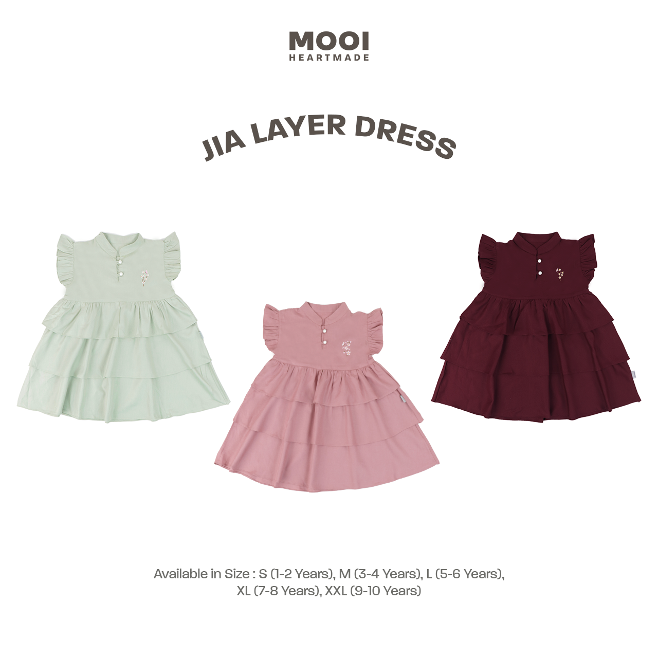 Mooi Dress Anak Perempuan Jia Dress Layer