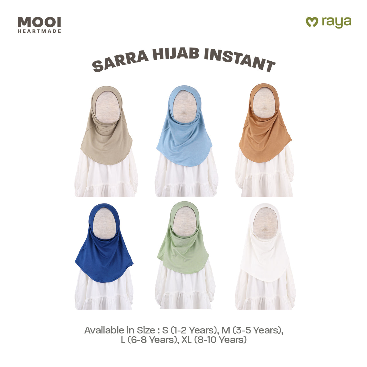 Mooi Hijab Instant Anak Jilbab Anak Perempuan Sarra Hijab