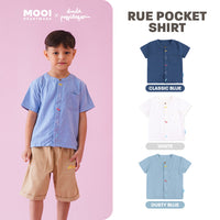 Mooi X Dinda Puspitasari Kemeja Anak Laki-laki Rue Pocket Shirt