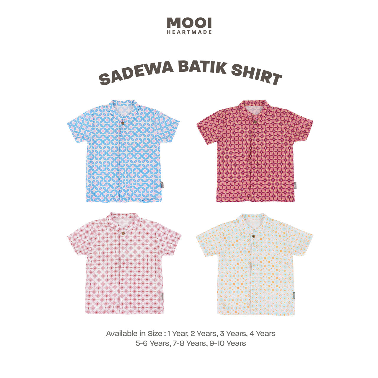 Mooi Atasan Batik Kemeja Anak Laki-Laki Sadewa Batik Shirt