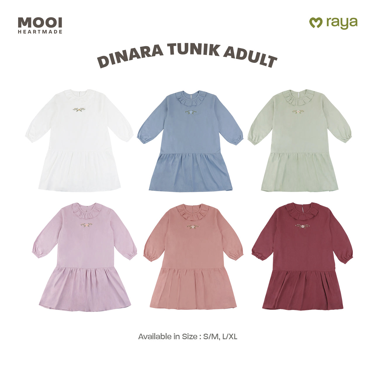 Mooi Tunik Wanita Atasan Wanita Dinara Tunik