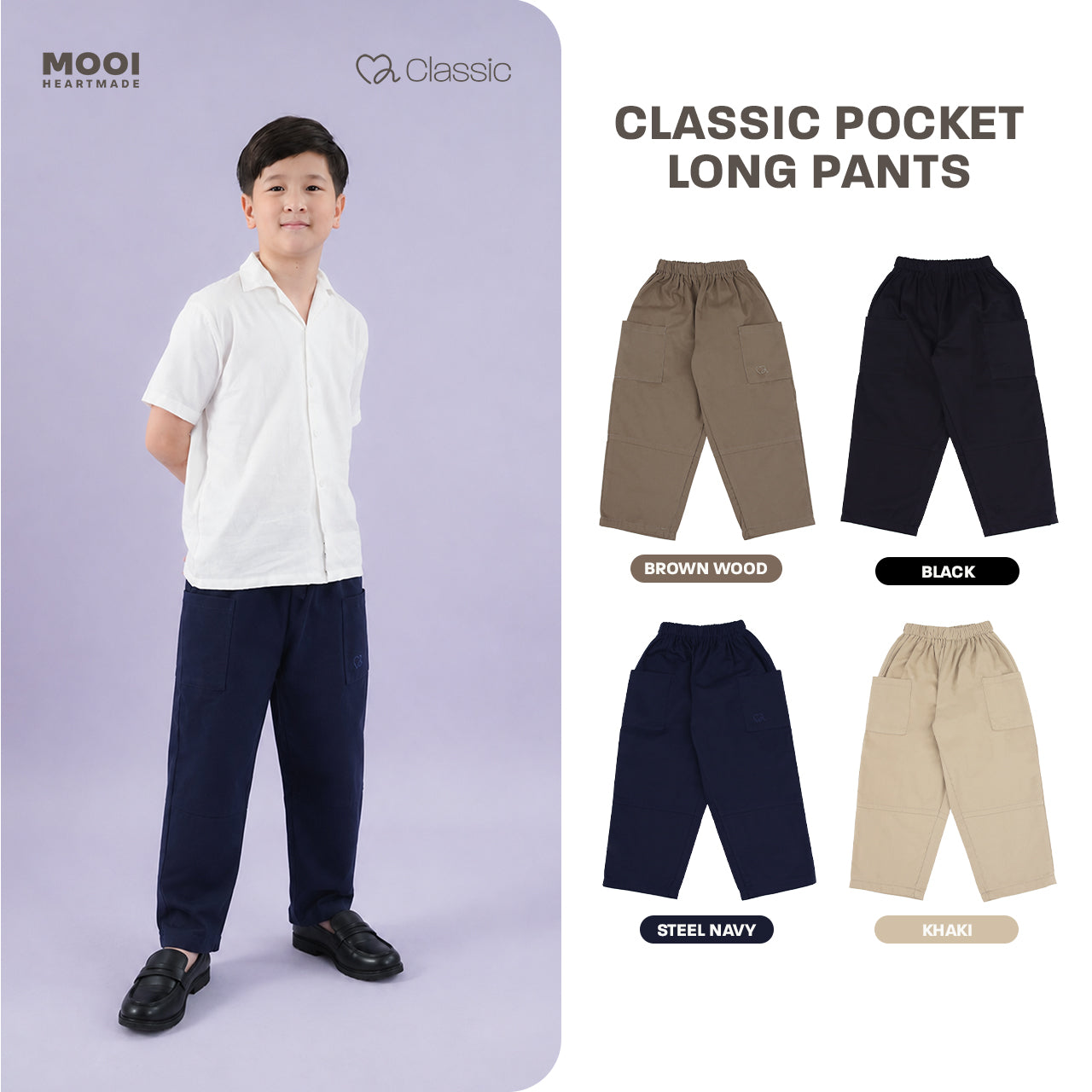 Mooi Celana Panjang Anak Laki-Laki Classic Pocket Long Pants