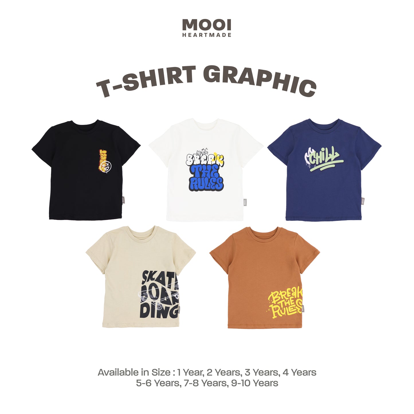 Mooi Kaos Anak Unisex T-shirt Graphic