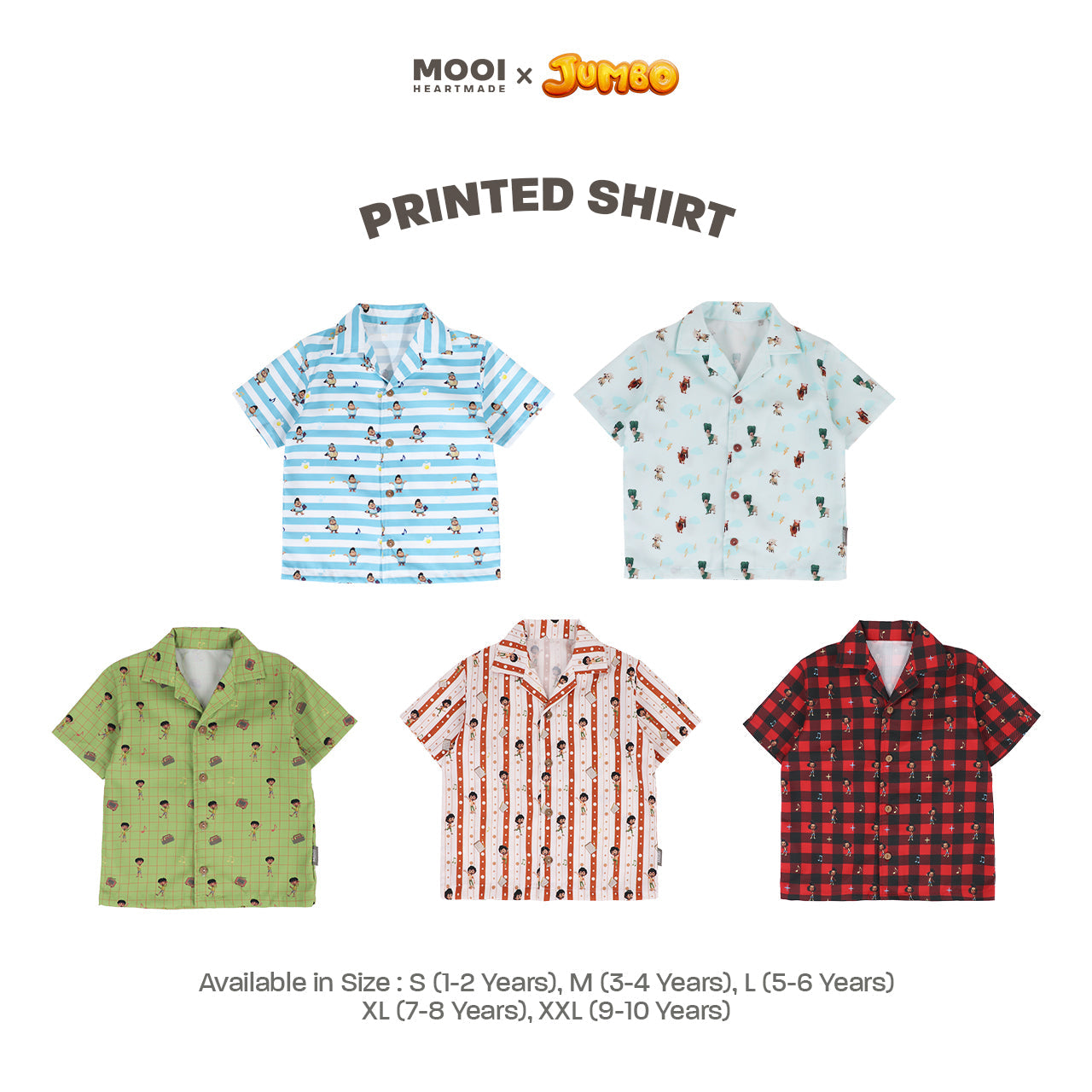 Mooi x Jumbo Kemeja Anak Laki - Laki Printed Shirt