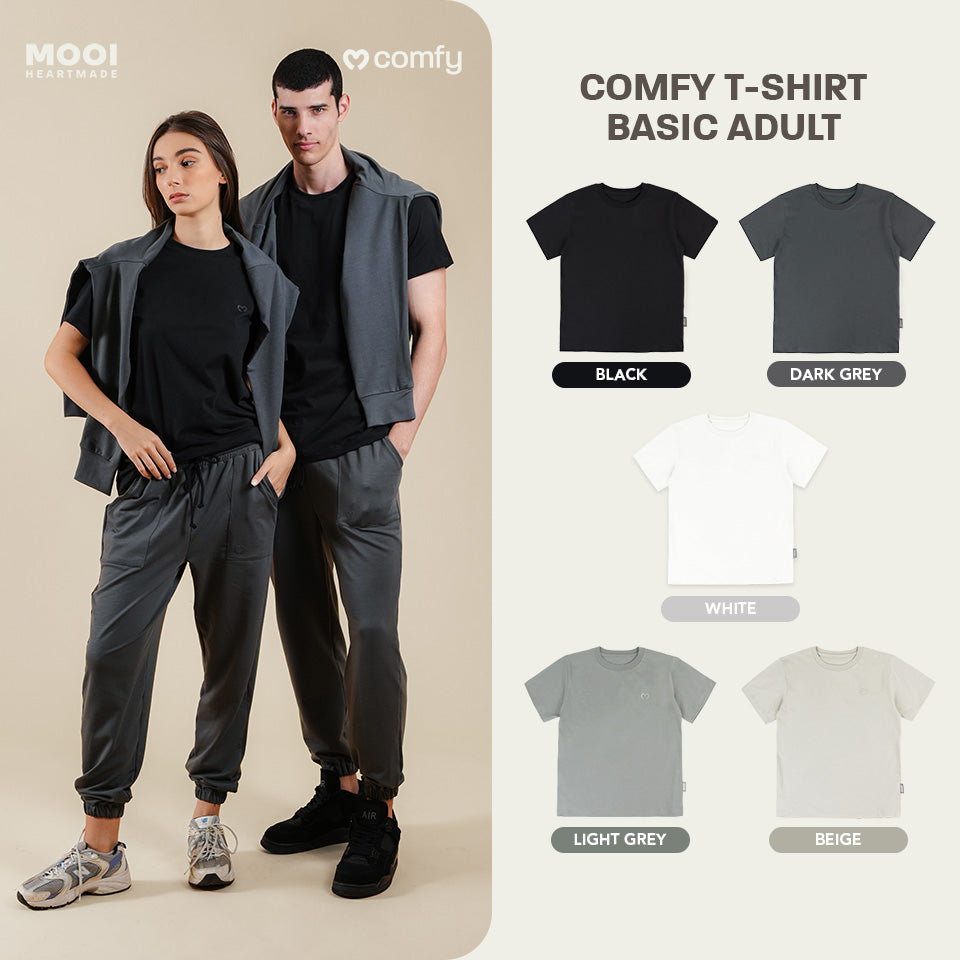 Mooi Kaos Dewasa Unisex Comfy T-Shirt Basic Adult