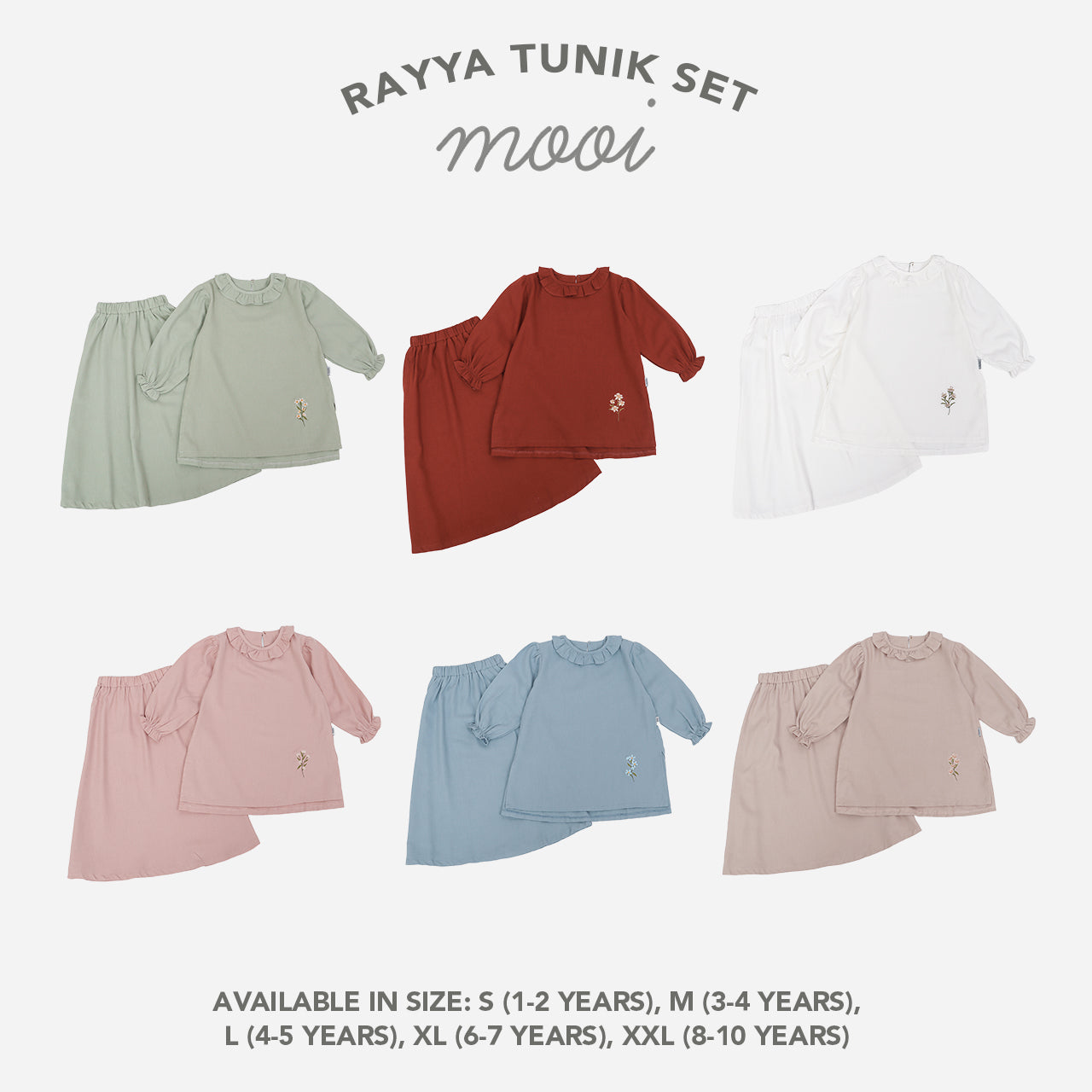 Mooi Setelan Anak Perempuan Raya Collection Rayya Tunik Set V1 – Mooi ...