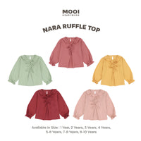 Mooi Atasan Anak Perempuan Nara Ruffle Top