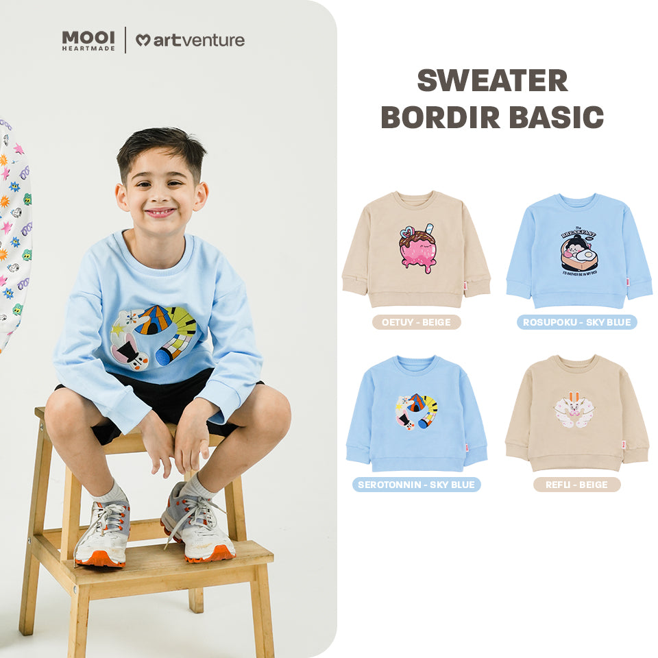 Mooi Artventure x Illustrator Sweater Bordir Basic Anak